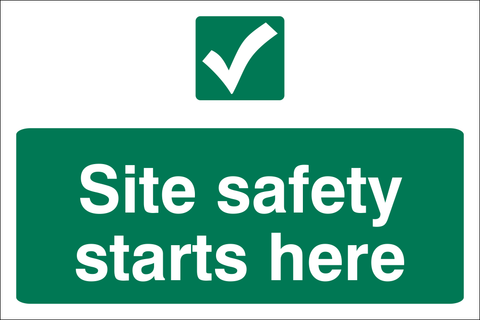 Site safety starts here safety sign (CONS0007)
