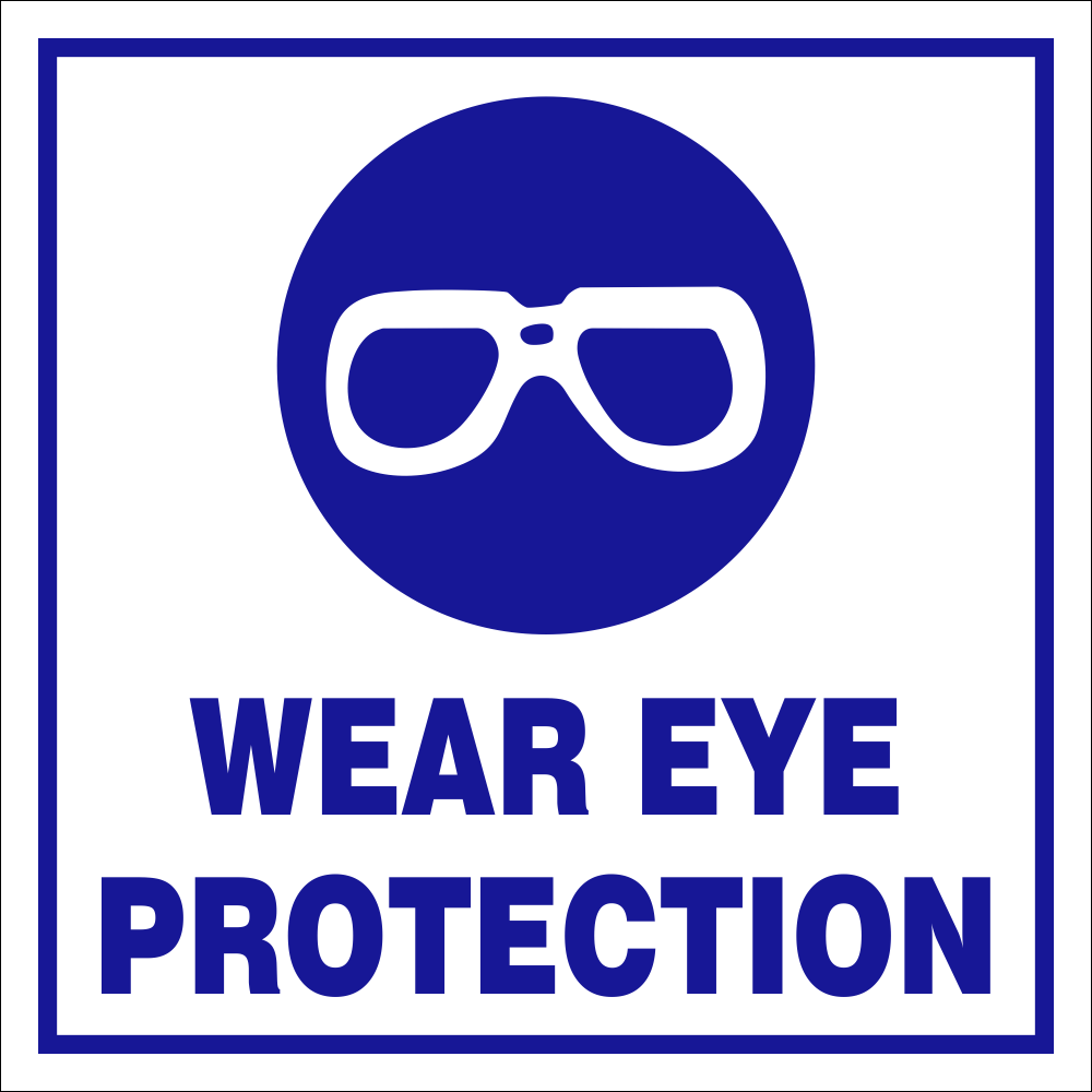 Wear eye protection safety sign (M10) Safety Sign Online