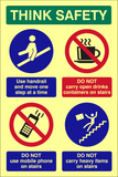 Think safety - Mandatory, Prohibitory and Warning Photo Luminescent Safety sign (PLV10)