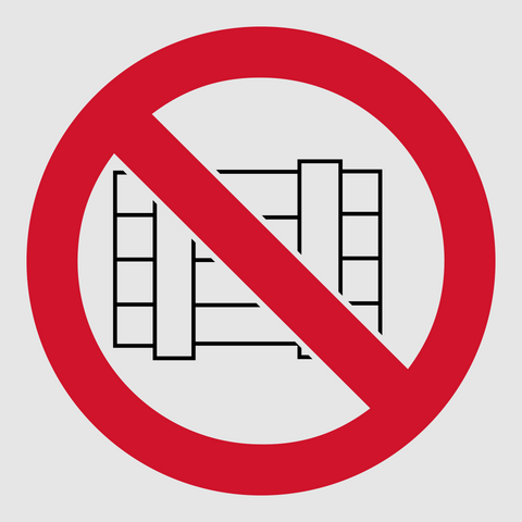No Stacking or Obstructing reflective safety sign (PV14REF)