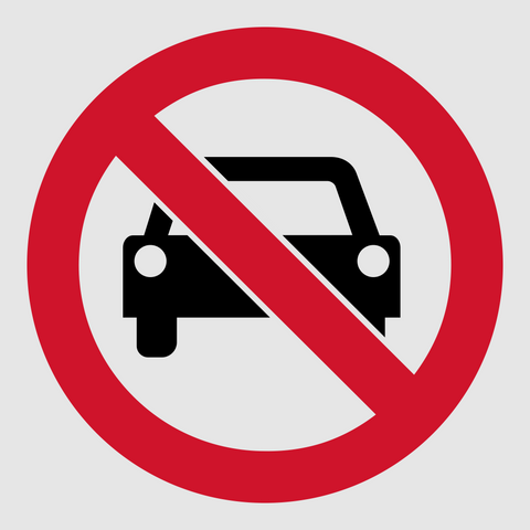 No Entry for Vehicles reflective safety sign (PV16REF)
