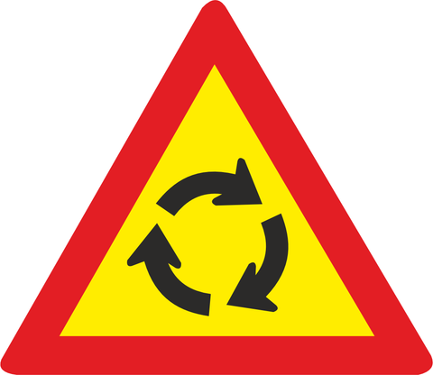 Traffic Circle Temporary road sign (TW201)