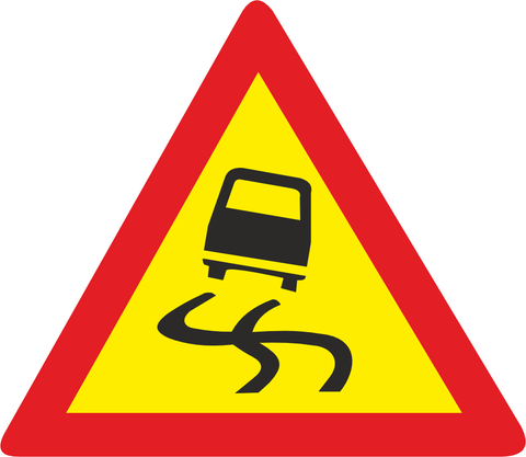 Slippery Road Temporary Traffic sign (TW333)
