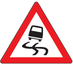 Slippery Road Traffic sign (W333)