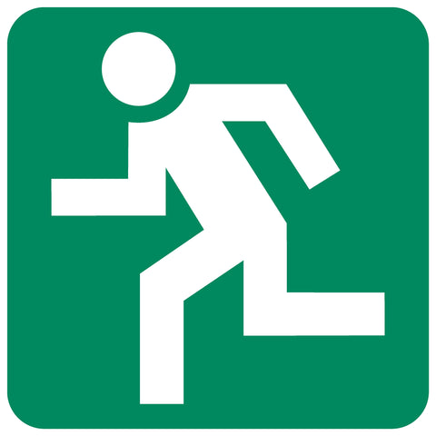 Running Man (Left) safety sign (GA3)