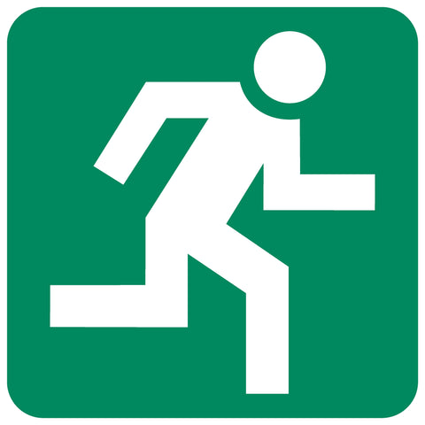 Running Man (Right) safety sign  (GA4)