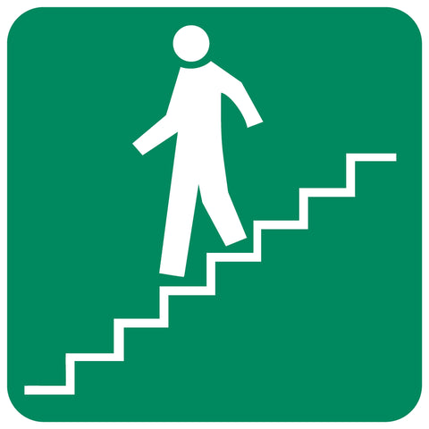 Stairs Going Down (Left) safety sign (GA 17)