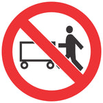 No Hand Trolleys safety sign (PV9)