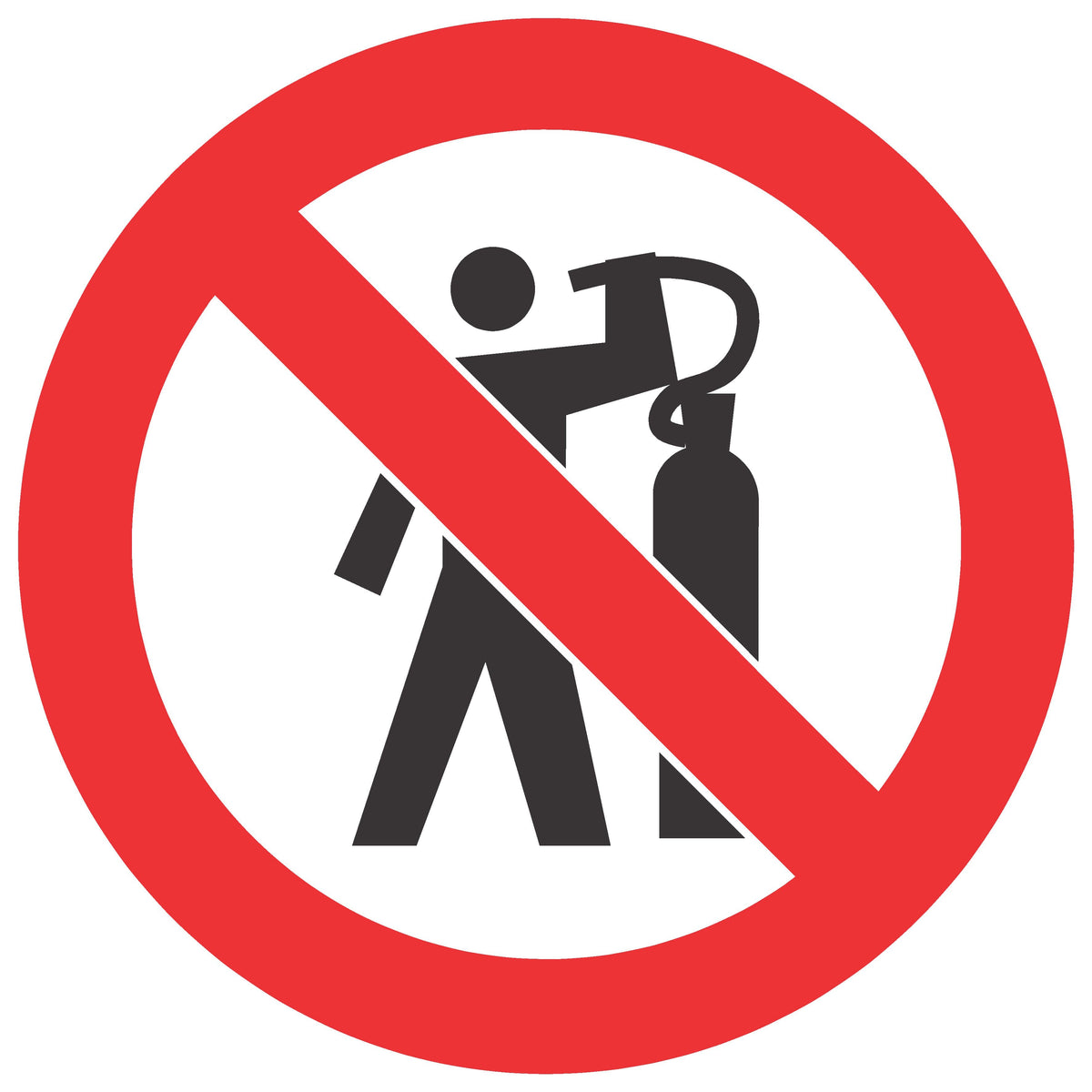 No Use Of CompressedAir To Dust Body safety sign (PV 11)