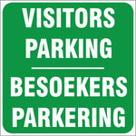Visitors Parking - 2 Languages safety sign (IN17)