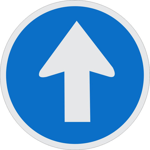 Proceed Straight only - road sign (R107)