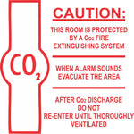 Caution : Co2 Fire Extinguishing system safety sign (M171)