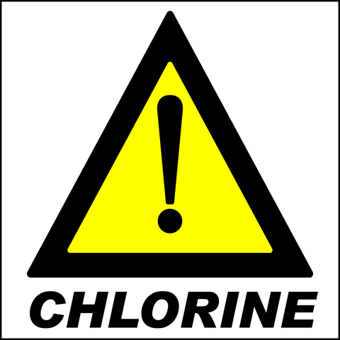 Chlorine safety sign  (HW24)