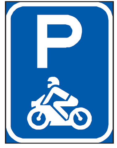 Motor cycle parking road sign (R307-P)