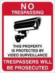 No Trespassing with CCTV picture safety sign (NE019)