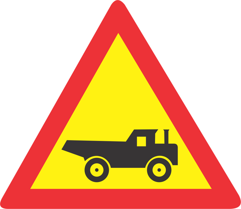 Construction Vehicle Crossing road sign (TW344)