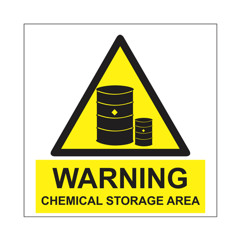 Warning Chemical Storage safety sign (WCS01)