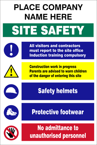 Site safety construction sign (C41)