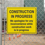 Construction in progress safety sign (C47)