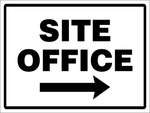 Site office - Arrow right safety sign (C80)
