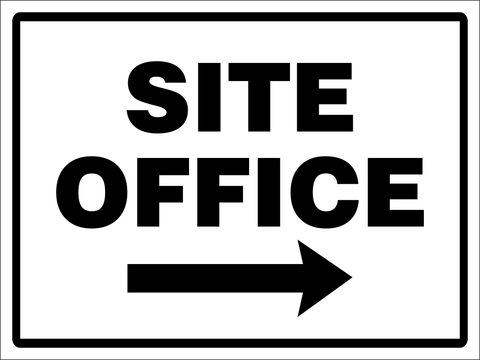 Site office - Arrow right safety sign (C80)