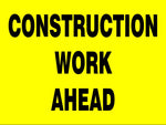 Construction Work Ahead safety sign (C88)