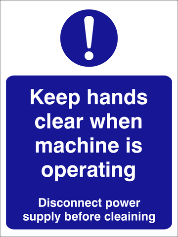 Machine operating safety sign (CAT27)