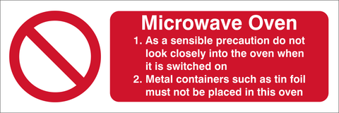 Microwave Oven safety sign (CAT30)