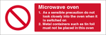 Microwave Oven safety sign (CAT30)
