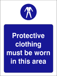Protective clothing safety sign (CAT42)