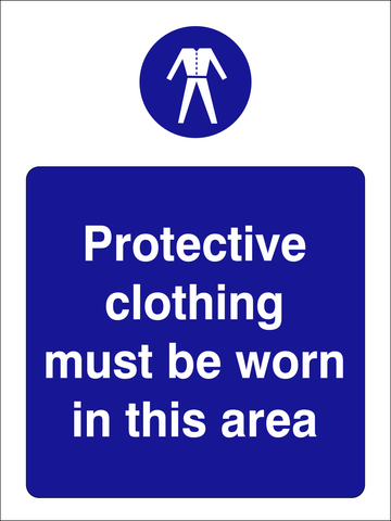Protective clothing safety sign (CAT42)