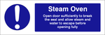 Steam oven safety sign (CAT48)