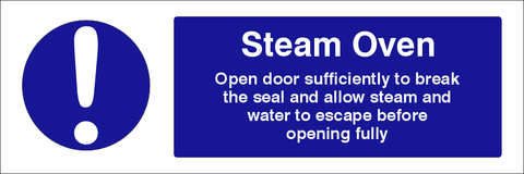 Steam oven safety sign (CAT48)