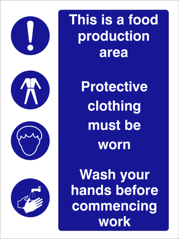 This is a food production area safety sign (CAT50)