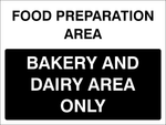 Food preparation area safety sign (CAT6)