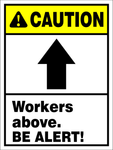 Caution : Workers above safety sign (CAU017)