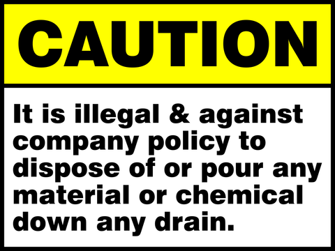Caution : It is illegal & against company policy safety sign (CAU04)