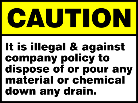 Caution disposing of chemical safety sign (CAU04)