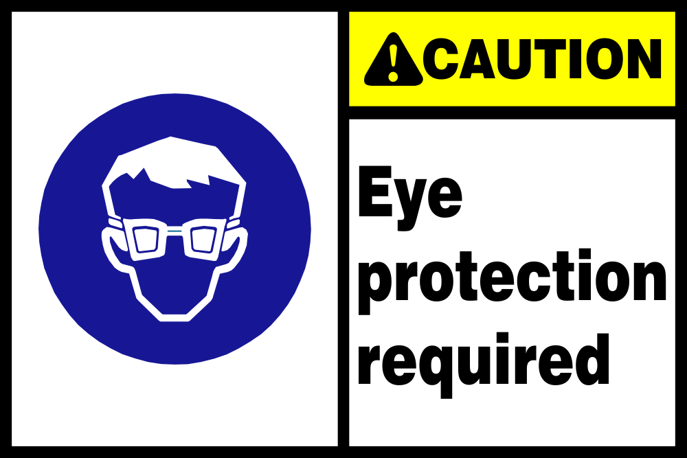 goggles must be worn sign Danger : Eye protection must be worn safety sign| Safety Sign Online