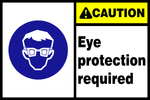 Caution : Eye protection safety sign (CAU060)