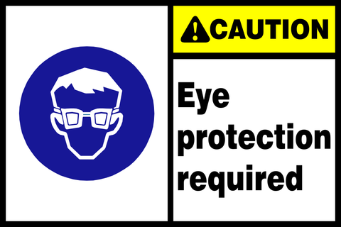 Caution : Eye protection safety sign (CAU060)
