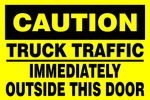 Caution : Truck Traffic , safety sign (CAU067)