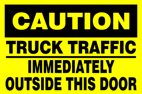 Caution : Truck Traffic , safety sign (CAU067)