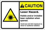 Caution : Laser hazard safety sign (CAU090)