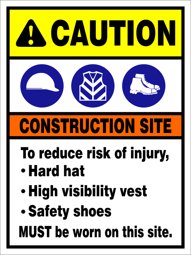 Construction site deals signs