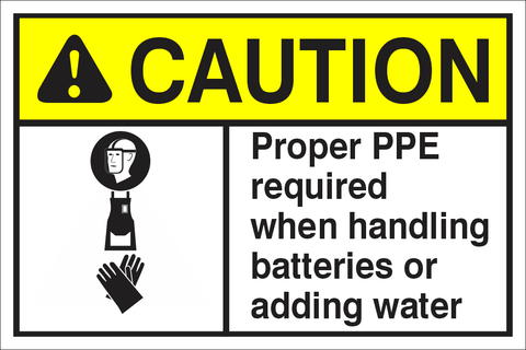 Caution : Proper PPE safety sign. (CAU100)