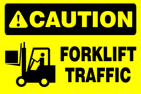 Caution : Forklift safety sign (CAU111)