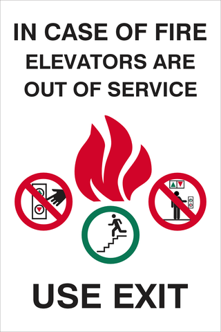 In case of fire safety sign (CAU113)