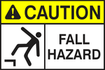 Caution : Fall hazard safety sign (CAU122)