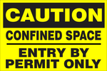 Caution : Confined space safety sign (CAU125)